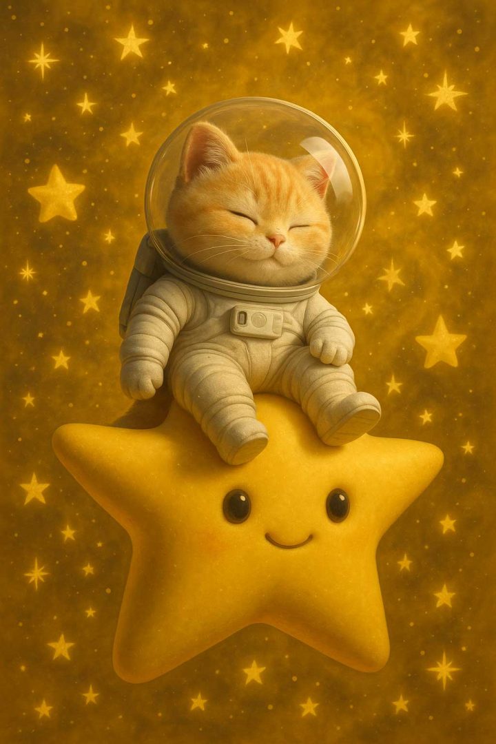 在星星上的貓咪太空人ai咒語 在星星上的貓咪太空人ai咒語